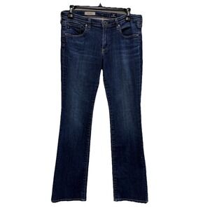 AG Adriano Goldschmied Olivia Skinny Boot Cut Jeans Womens 29R Dark Wash FLAW